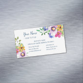 Waterverf Floral Salon Magnetisch Visitekaartje (Voorbeeld)