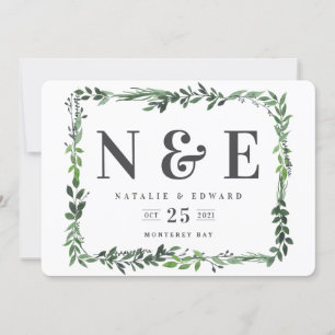 waterverf floral save the date