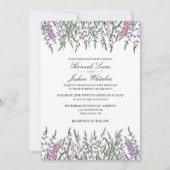 Waterverf Floral Scottish Heather Wedding Kaart (Voorkant)
