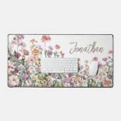 Waterverf Floral Script naam Bureaumat (Keyboard & Muis)