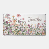 Waterverf Floral Script naam Bureaumat (Voorkant)