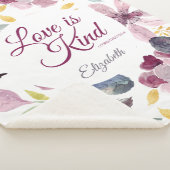 Waterverf Floral Scripting Sherpa Deken (3/4)