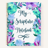 Waterverf Floral Scripture Notitieboek (Voorkant)