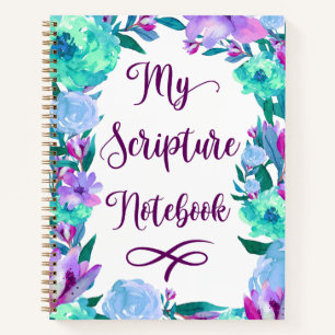 Waterverf Floral Scripture Notitieboek
