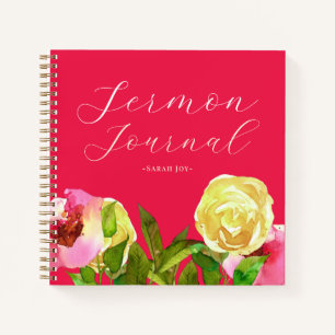 Waterverf Floral Sermon Journal Notitieboek