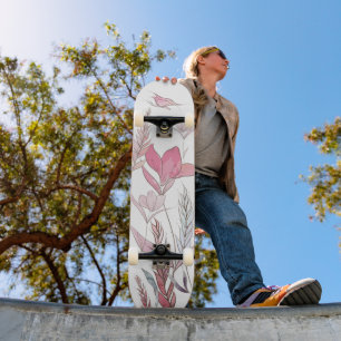 Waterverf Floral Skateboard – Artistic Pastel