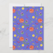 Waterverf Floral Spain Fiesta Wedding Kaart (Achterkant)