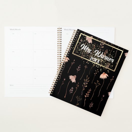 Waterverf Floral Specialized Teacher Gift Boho Planner (Display)
