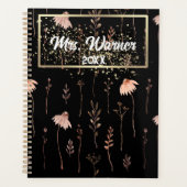 Waterverf Floral Specialized Teacher Gift Boho Planner (Voorkant)