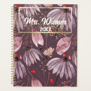 Waterverf Floral Specialized Teacher Gift Boho Planner