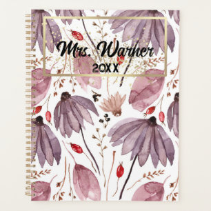 Waterverf Floral Specialized Teacher Gift Boho Planner