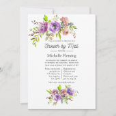 Waterverf Floral Spring Baby shower per Mail Kaart (Voorkant)