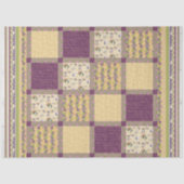 Waterverf Floral Spring Paars Quilt Decoupage Tissuepapier (Voorkant)