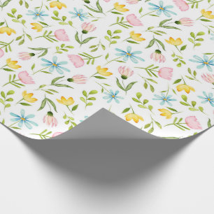Waterverf Floral Spring Pattern Cadeaupapier