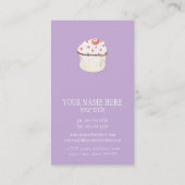 Waterverf Floral Sprinkle Business Cupcake Bakery Visitekaartje (Achterkant)
