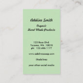  Waterverf Floral Standard Visitekaartje (Achterkant)