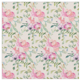 Waterverf Floral Stof