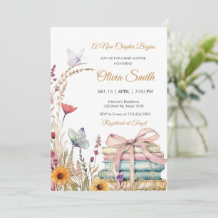 Waterverf Floral Storybook Baby shower Kaart
