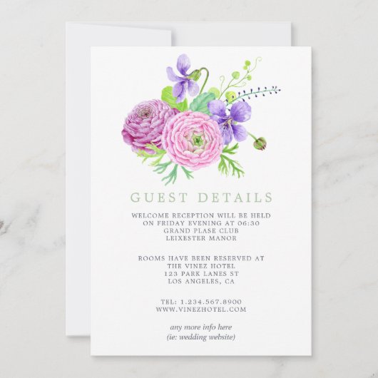 Waterverf Floral Summer Wedding (Voorkant)