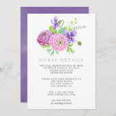 Waterverf Floral Summer Wedding (Voorkant / Achterkant)