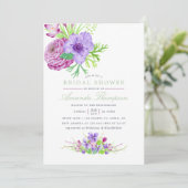 Waterverf Floral Summer Wedding Kaart (Staand voorkant)