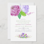 Waterverf Floral Summer Wedding Kaart (Voorkant)