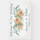 Waterverf Floral Summer Wedding Spandoek (Verticaal)