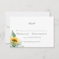 Waterverf Floral Sunflower