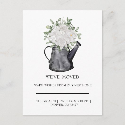 Waterverf Floral Tea Briefkaart (Voorkant)