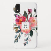 Waterverf Floral Trendy Monogram Case-Mate iPhone Case (Achterkant)