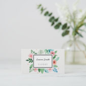 Waterverf Floral Visitekaartje (Staand voorkant)