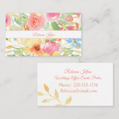 Waterverf Floral Visitekaartje (Voorkant / Achterkant)