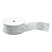Waterverf Floral Vrijgezellenfeest Grosgrain Lint (Spoel)