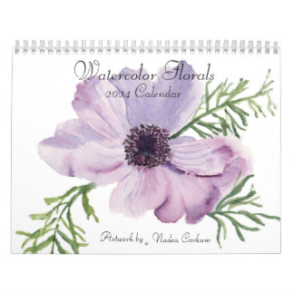 Waterverf Floral Wall Agenda Kalender