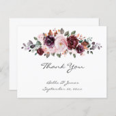 Waterverf Floral Weddenschap Hartelijk dank (Voorkant / Achterkant)