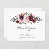 Waterverf Floral Weddenschap Hartelijk dank (Voorkant / Achterkant)
