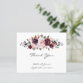 Waterverf Floral Weddenschap Hartelijk dank (Staand voorkant)