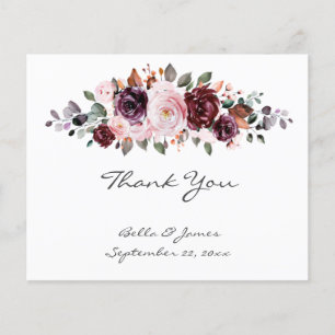 Waterverf Floral Weddenschap Hartelijk dank