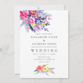 Waterverf Floral Weddenschap Kaart (Voorkant)