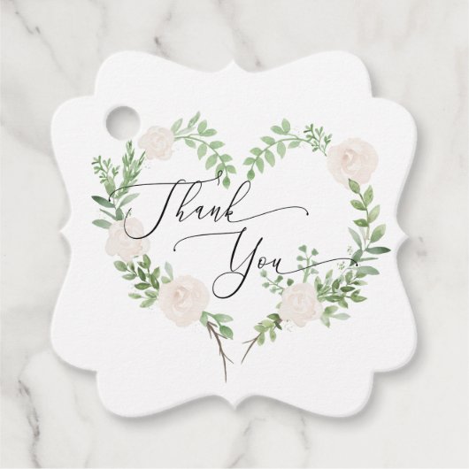 Waterverf Floral Wedding Bedankjes Labels (Voorkant)