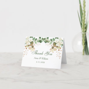 Waterverf Floral Wedding Bedankkaart