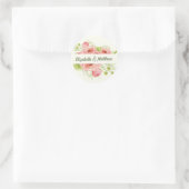 Waterverf Floral Wedding Bedankt Ronde Sticker (Tas)
