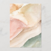 Waterverf Floral Wedding Buffet Menu Earth Tone (Achterkant)