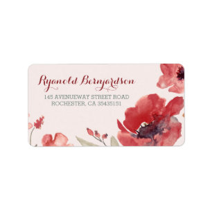 Waterverf Floral Wedding Etiket