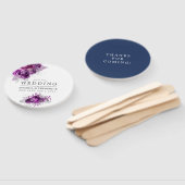 Waterverf Floral Wedding Favor Handwaaier (Niet-gemonteerd)