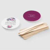 Waterverf Floral Wedding Favor Handwaaier (Niet-gemonteerd)