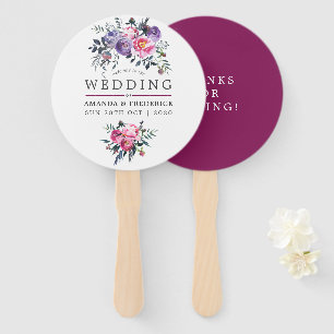 Waterverf Floral Wedding Favor Handwaaier