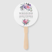 Waterverf Floral Wedding Favor Handwaaier (Voorkant)