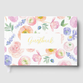Waterverf Floral Wedding Gastenboek