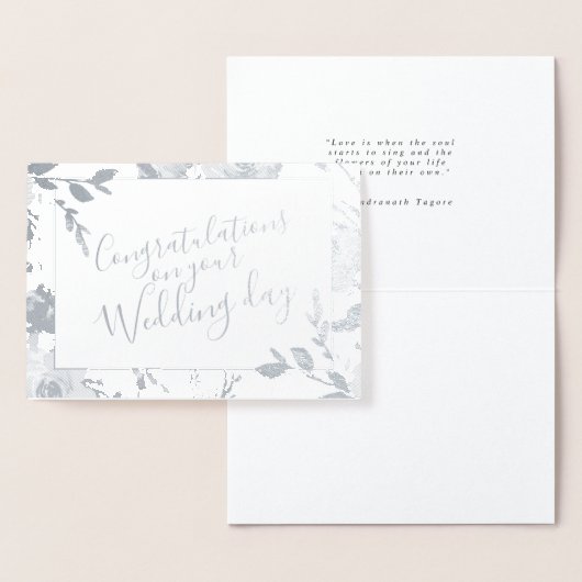 Waterverf Floral Wedding Gefeliciteerd Folie Kaarten (Display)
